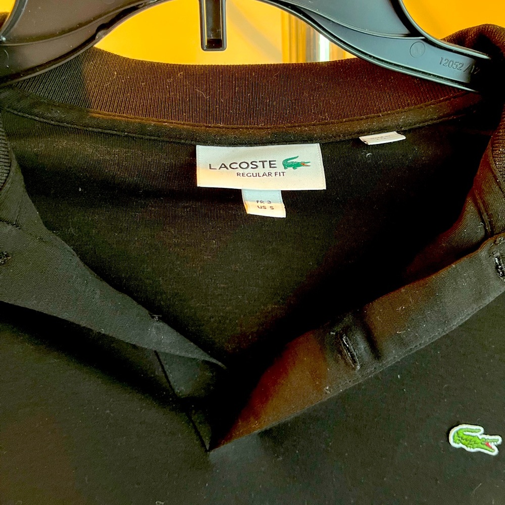Lacoste long sleeve polo - black